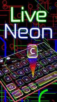 Live Neon Lines Keyboard Theme screenshot 2