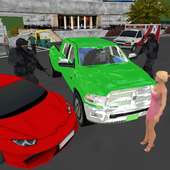 Police Car Gangster Modern Action Commando Combat logo