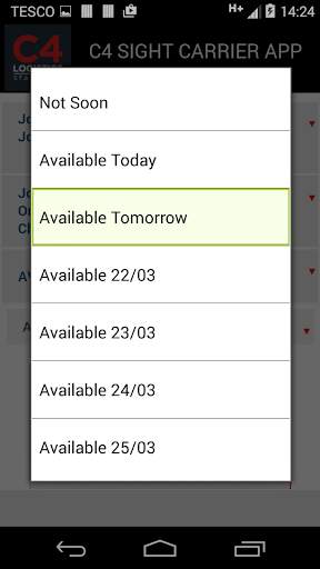 C4 SIGHT CARRIER APP screenshot 4
