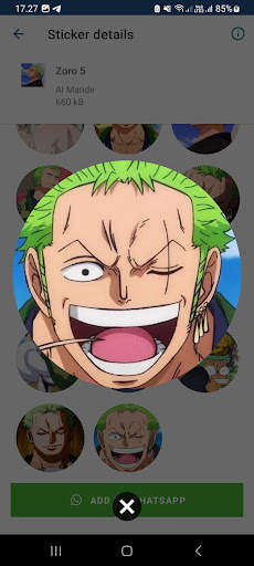 Roronoa Zoro sticker for WA screenshot 3