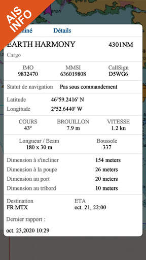 AIS Flytomap GPS Cartes nautiques et de pêche screenshot 3