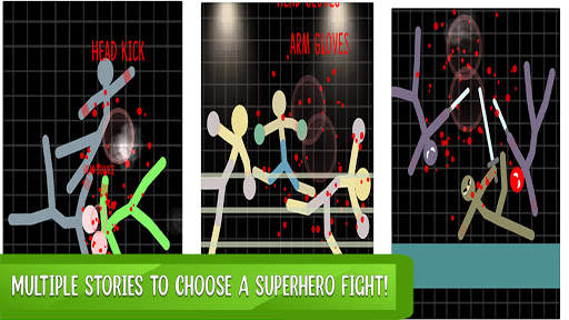Stickman SuperHeroes Fighters: Free Fighting Games screenshot 1