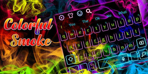 Colorful Smoke SMS Keyboard Theme screenshot 4