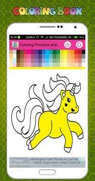 New Coloring Games Princess and Unicorn screenshot 4