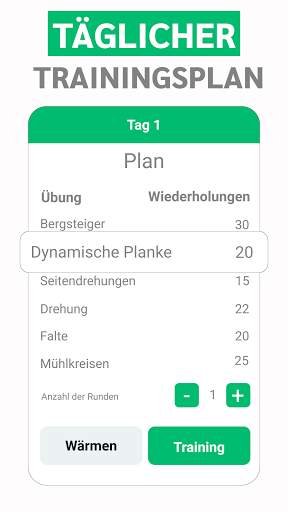 Bauchmuskel Workouts - 21 Tage screenshot 3