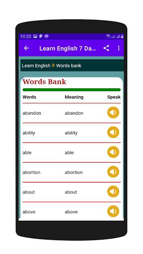 Learn English In 7 Days screenshot 2