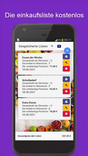 Einkaufsliste mit Preisen screenshot 2