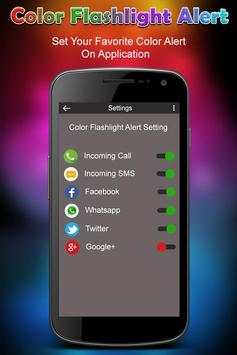 Color Flashlight on Call & SMS - Torch Flash Alert screenshot 2