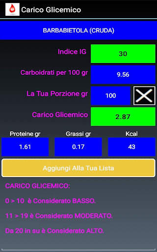 Indice & Carico Glicemico Lite screenshot 17