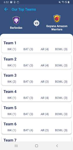 Prediction11- Cricket Fantasy Teams Generating App screenshot 8