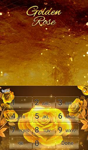 Gold Rose Animated Keyboard   Live Wallpaper screenshot 5