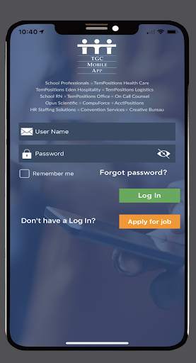 TGC Mobile App screenshot 1