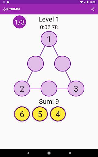 Magic Triangles - Math Puzzles - Aritgram screenshot 9