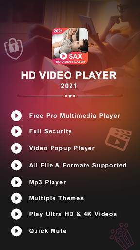 Sax video player - HD Video Player 2021 screenshot 1