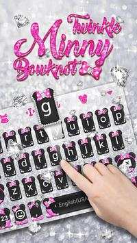 Twinkle Minnie Bowtie Keyboard Theme for WhatsApp screenshot 1