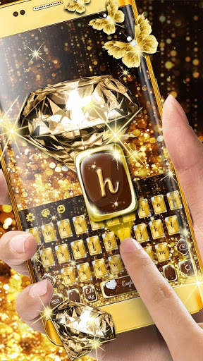 Gold Diamond Glitter Keyboard screenshot 2