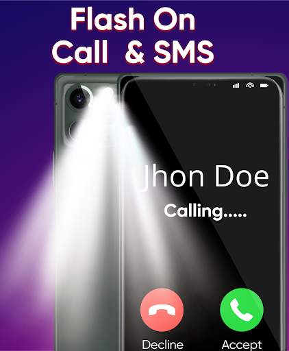 Flashlight on Call & SMS Flash Alerts Notification screenshot 2