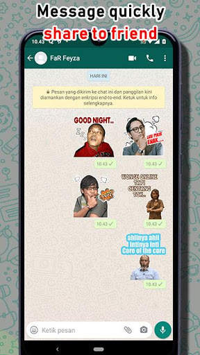 Lawak Sticker Lucu Cute WAStickerApps for WhatsApp screenshot 6