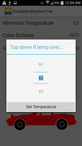 Roadster Weather Widget Free screenshot 3
