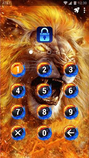 Roar Lion - App Lock Master Theme 2 تصوير الشاشة