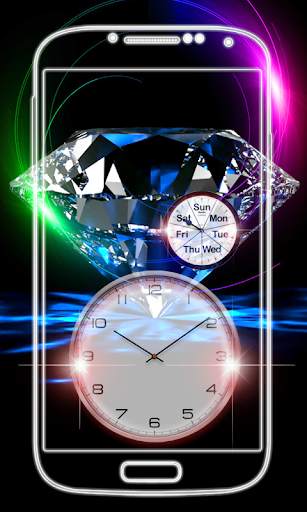 Diamond Clock Live Wallpaper screenshot 8