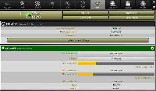 Car Maintenance Reminder Lite screenshot 10