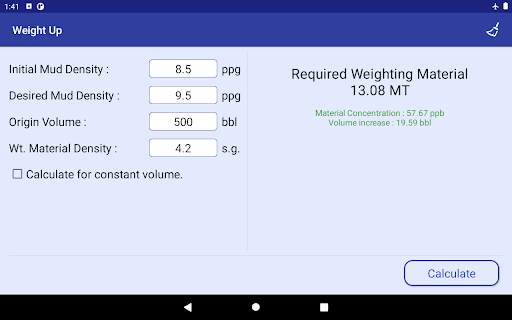 Drilling Fluid App 14 تصوير الشاشة