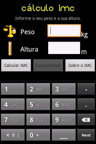 Cálculo IMC screenshot 1
