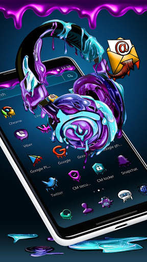 Purple Graffiti Headphone Theme screenshot 2