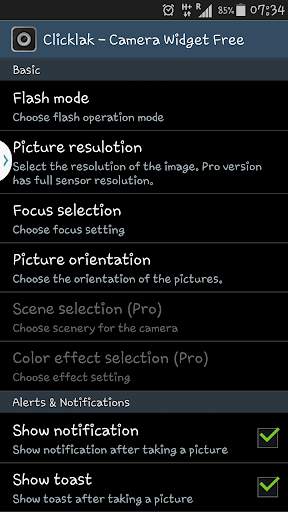 Clicklak - Camera Widget Free screenshot 3
