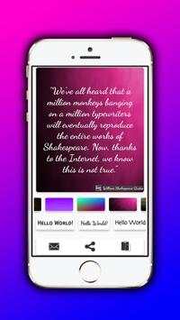 William Shakespeare Quotes Maker screenshot 3