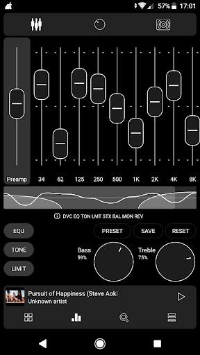 Poweramp v3 skin minimalist da screenshot 5