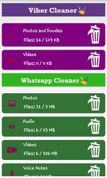 Cleaner for whatsapp & viber screenshot 3