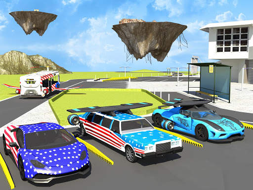 Flying Car Gas Station Parking स्क्रीनशॉट 17