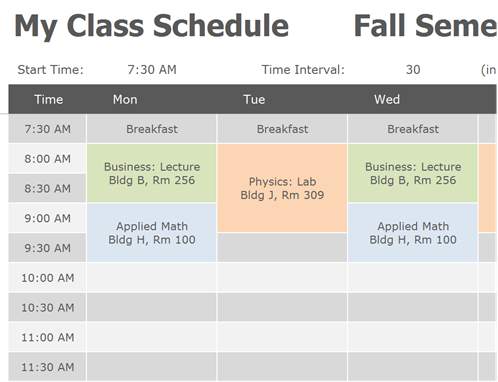 Free Office Schedules Templates скриншот 5