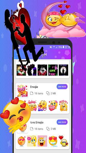 Gif Stickers For WhatsApp-Colorful Emoji screenshot 9