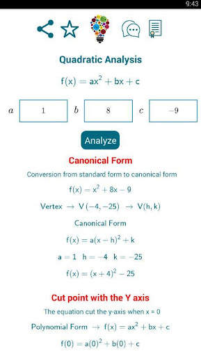 Quadratic Analysis screenshot 4