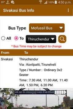 Sivakasi Bus Info screenshot 8