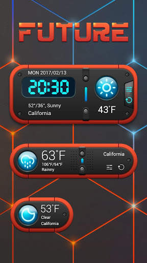 Future GO Weather Widget Theme screenshot 1