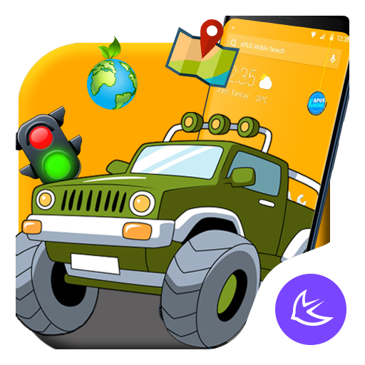 Cartoon Art Car APUS Launcher Theme icon