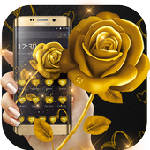 Golden Rose Love Luxury Theme icon