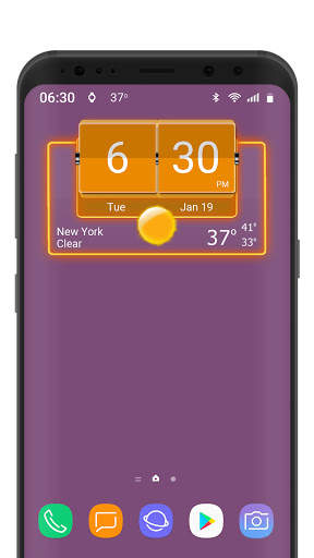3D Flip Clock Theme Pack 05 screenshot 5