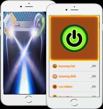 Flashlight - SMS & Call Flash screenshot 3