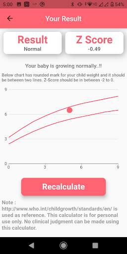 Baby Weight Calculator screenshot 4