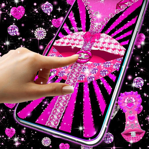 Diamond lips lock screen screenshot 1