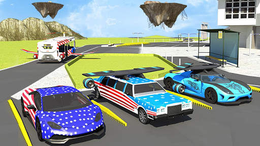 Flying Car Gas Station Parking स्क्रीनशॉट 5