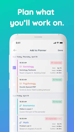 Shovel - Study Planner screenshot 2