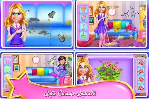 School girls house cleaning screenshot 6