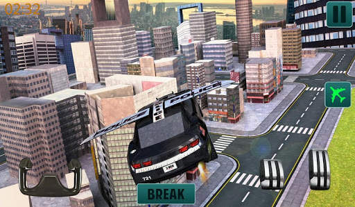 Free flying police car games screenshot 2
