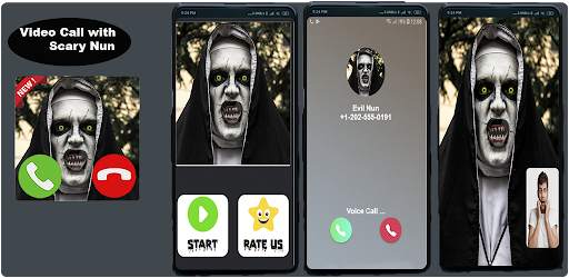 Scary Nun Fake Video Call-Nun game Simulation screenshot 1